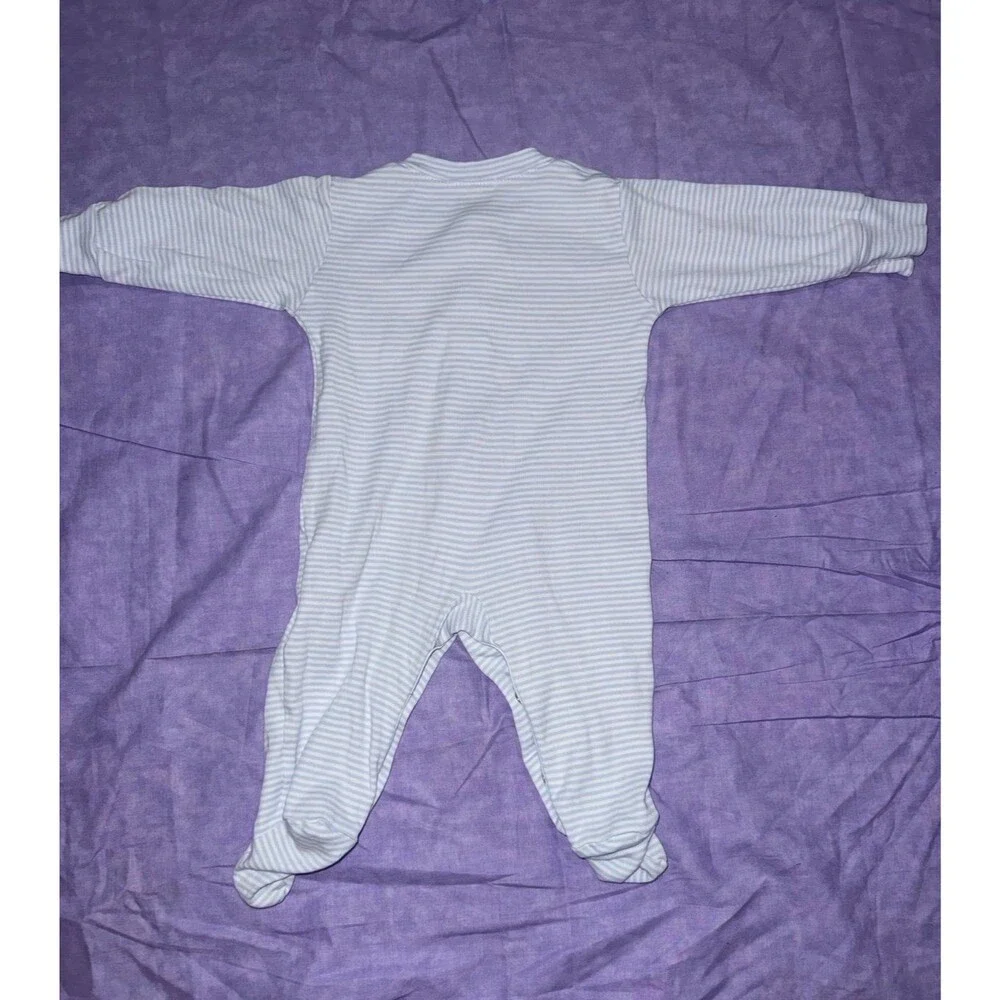Kissy Kissy Baby Footie Light Blue Stripes size 3-6months